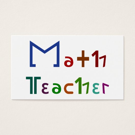 Math Teacher (Front)