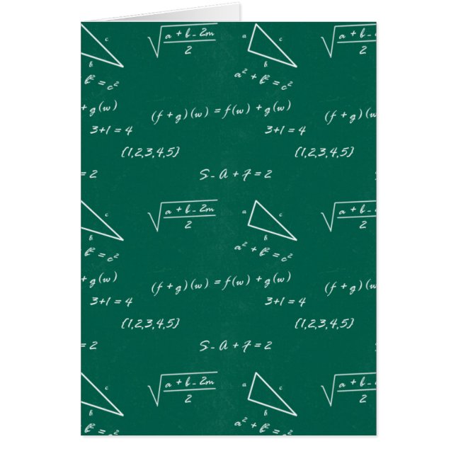 math teacher algebra geek cards (Front)
