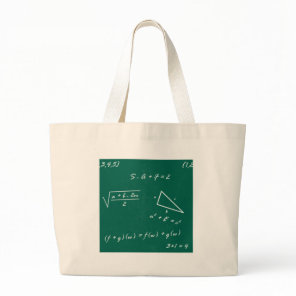 math teacher algebra geek large tote bag