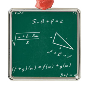 math teacher algebra geek metal ornament