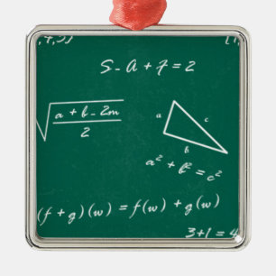math teacher algebra geek metal ornament