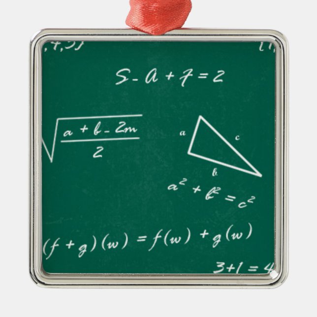 math teacher algebra geek metal ornament (Front)
