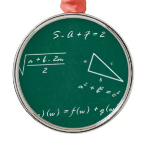 math teacher algebra geek metal ornament