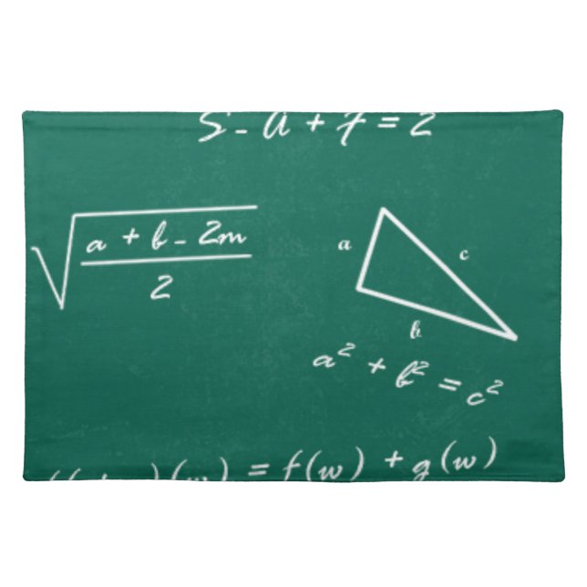 math teacher algebra geek placemat (Front)