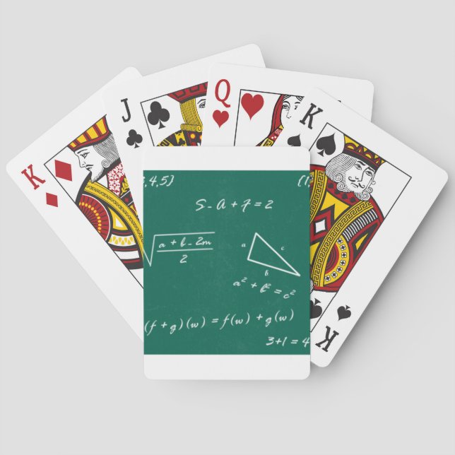 math teacher algebra geek poker cards (Back)