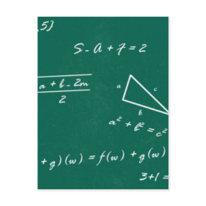 math teacher algebra geek postcard