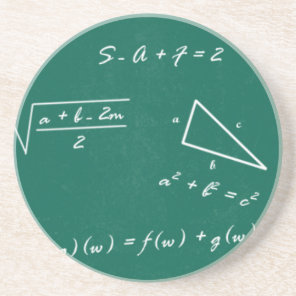 math teacher algebra geek sandstone coaster