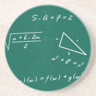 math teacher algebra geek sandstone coaster