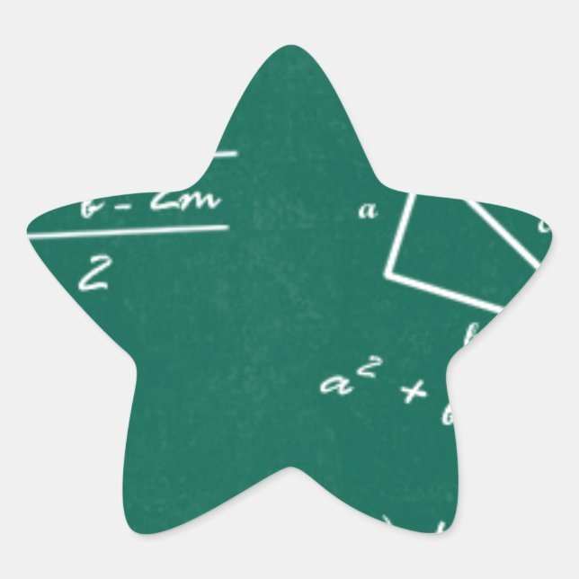 math teacher algebra geek star sticker (Front)