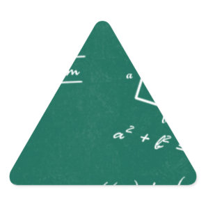 math teacher algebra geek triangle sticker
