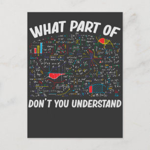Math Teacher Algebra What part of don't you unders Postcard