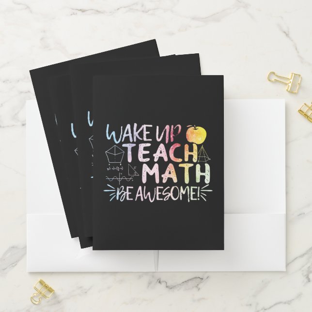 Math Teacher Appreciation - Be Awesome Pocket Folder (In Situ)