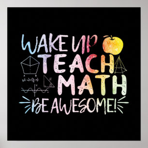 Math Teacher Appreciation - Be Awesome Poster