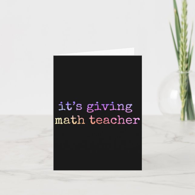 Math Teacher Appreciation Geometry Mathematician E Card (Front)