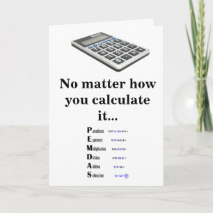 Math Teacher Appreciation Letterpress Thank You Card