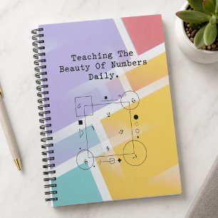 Math Teacher Appreciation Numbers Beauty Notebook