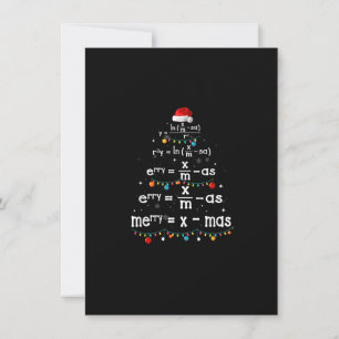 Math Teacher At Christmas Math Merry Xmas Tree Ce Invitation