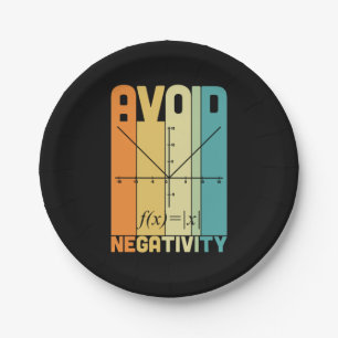 Math Teacher Avoid Negativity Paper Plates