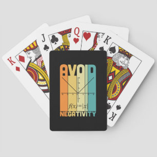 Math Teacher Avoid Negativity Poker Cards