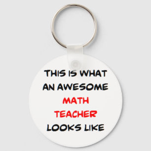 math teacher, awesome keychain
