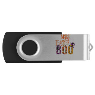 Math Teacher Boo Crew Halloween Costume Math Teach Flash Drive