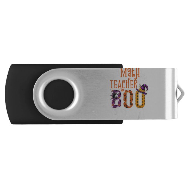 Math Teacher Boo Crew Halloween Costume Math Teach Flash Drive (Front)