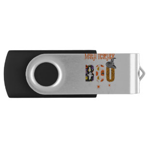 Math Teacher Boo Crew Halloween Party Costume Math Flash Drive