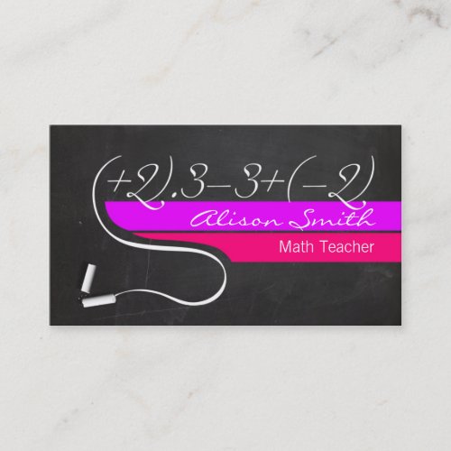 Math Teacher Business card