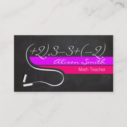 Customizable Math Teacher Business card