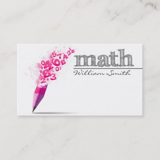 Customizable Math Teacher Business card