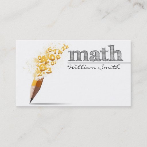 Customizable Math Teacher Business card