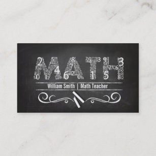 Math Teacher Business Card