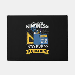 Math Teacher Calculate Kindness Doormat