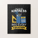 Math Teacher Calculate Kindness Jigsaw Puzzle<br><div class="desc">Math Teacher Calculate Kindness</div>