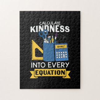 Math Teacher Calculate Kindness Jigsaw Puzzle