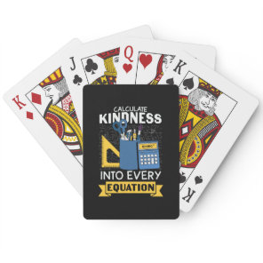 Math Teacher Calculate Kindness Poker Cards