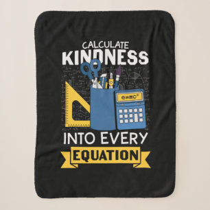 Math Teacher Calculate Kindness Sherpa Blanket