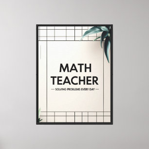 Math Teacher Canvas Print