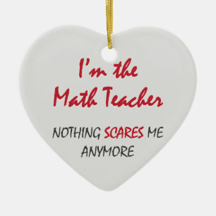 Math Teacher Ceramic Ornament