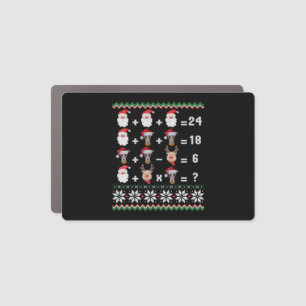 Math Teacher Christmas GREYHOUND Car Magnet