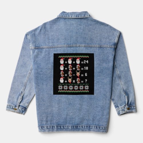 Math Teacher Christmas HARRIER Denim Jacket