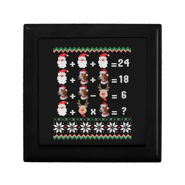 Math Teacher Christmas HARRIER Gift Box (Front)