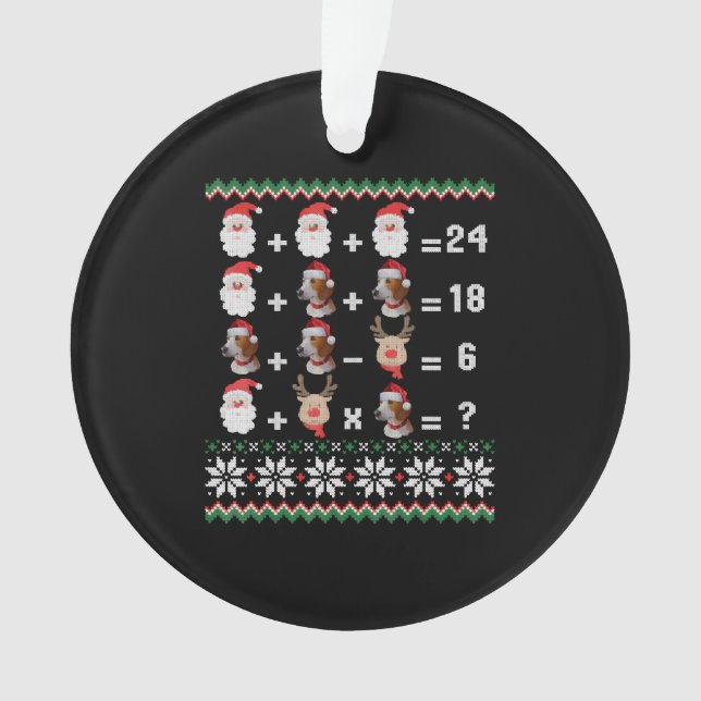 Math Teacher Christmas HARRIER Ornament (Front)