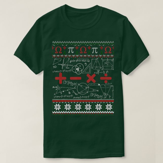 Math Teacher Christmas Love Teachers Ugly Sweater  (Design Front)