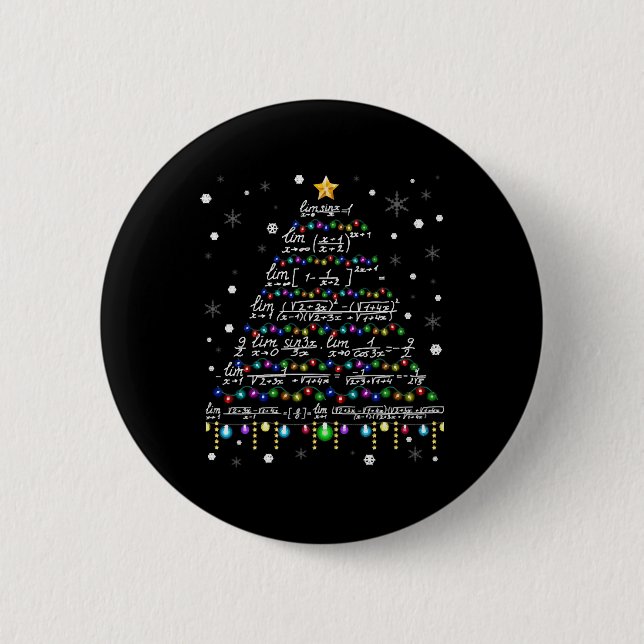Math teacher Christmas Math T Shirt Button (Front)