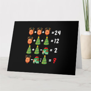 Math Teacher Christmas Order Of Operations Quiz Fu Card