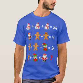 Math Teacher Christmas Order of Operations Quiz T-Shirt