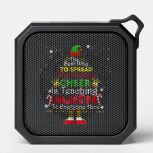 Math Teacher Christmas Shirt Elf Christmas Cheer Bluetooth Speaker