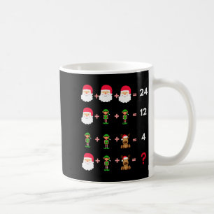 Math Teacher Christmas Shirt Quiz Coffee Mug