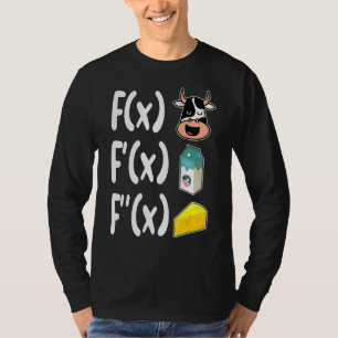 Math Teacher Cow Milk Cheese Math Calculus T-Shirt